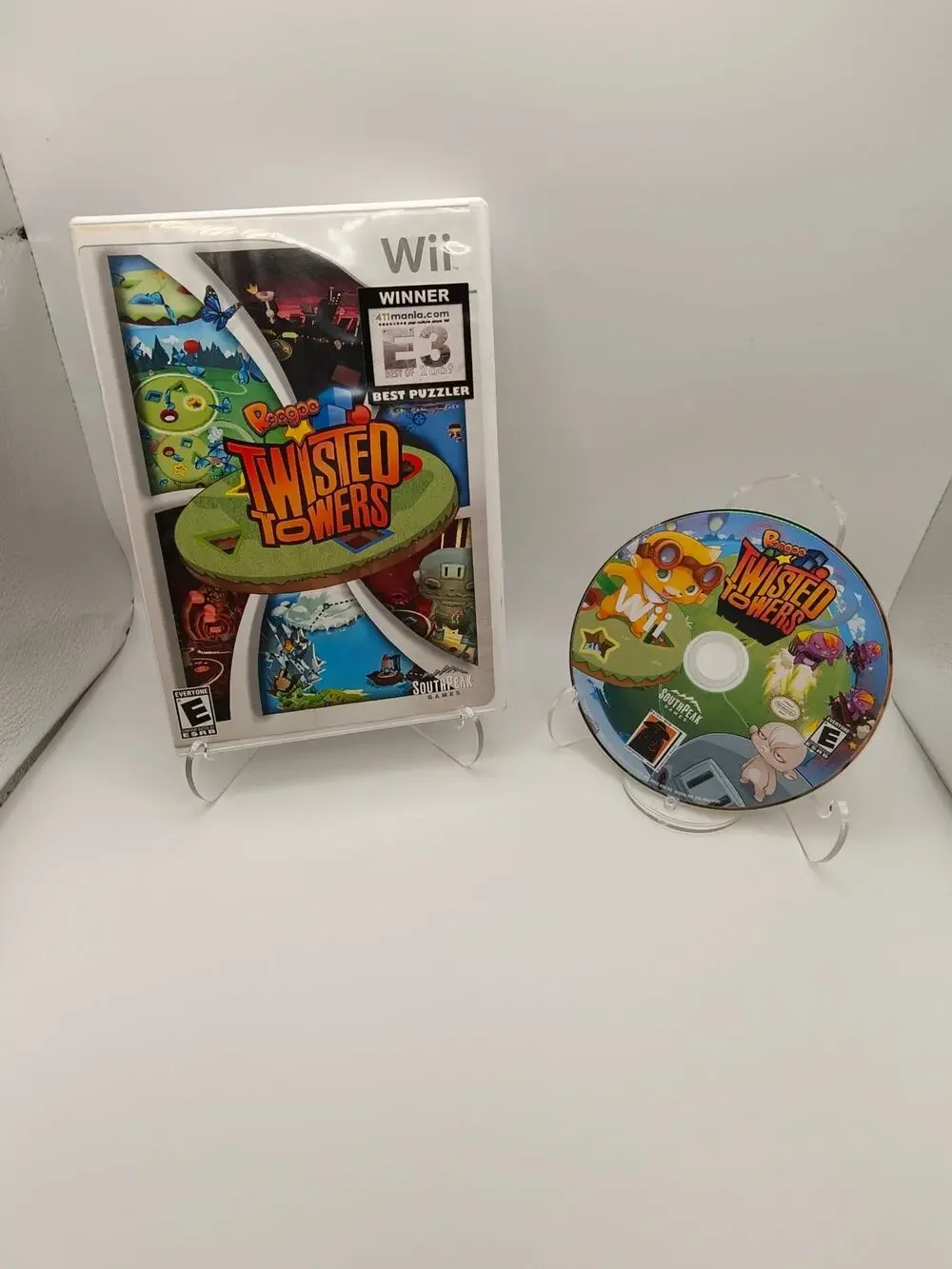 Roogoo Twisted Towers Nintendo Wii Case and Disc Tested